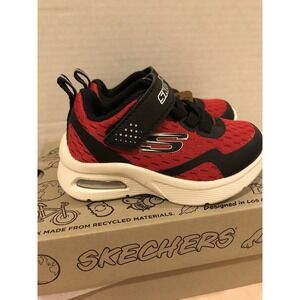 Skechers Toddler 5 Kids Max-Torvix Red Black Air Cushioned Sneakers NEW Play